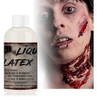 CHASPA Flüssiges Latex, Latexmilch for Zombie Schminke, Halloween Make up, Horror Narben Wunden, Spezialeffekte SFX Schminkset - Klar 200ML