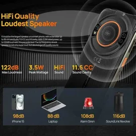 Ulefone Power Armor 16S 4G 8 GB RAM 128 GB Orange