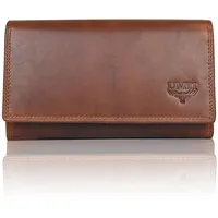 UMTI Leder Damenbörse Damen Geldbörse Börse 23- (95A) Damen Portemonnaie Damen Geldbörsen Brieftasche Damen Geldbeutel Damen Portmonee Damen Portmonai Cognac