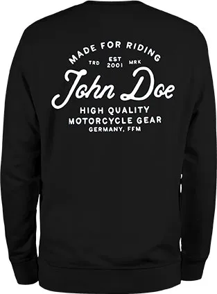 John Doe JD Lettering, Sweatshirt - Schwarz/Weiß - 3XL