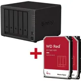 Synology DiskStation DS1522+ 5 Einschübe NAS-Server Leergehäuse + 2x WD Red SATA 3.5" HDD 4TB Festplatte