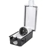 Inter Bär InterBär 9015-001.01 Aufputz-Steckdose abschließbar IP44 Schwarz, Transparent