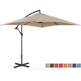 Uniprodo Ampelschirm 250 x 250 cm Creme