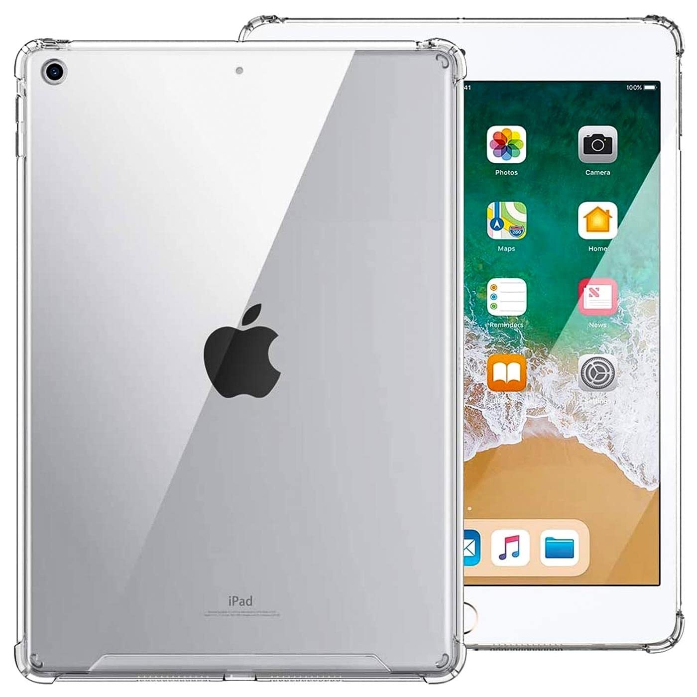 Verco ultraleichte Tablet-Hülle für iPad Air 1. Generation, Robustes Case verstärkter Kantenschutz Schutzhülle für Apple iPad Air Hülle Transparent
