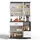 Okwish Buffetschrank 105 x 40 x 185 cm Natur/Weiß