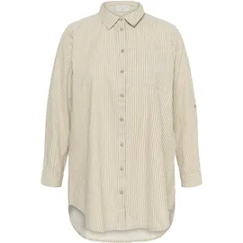 KAFFE CURVE Tunika KCnana Loose fit in Chincilla / White stripe), | Gr.: 44