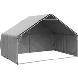vidaXL Outdoor-Hundezwinger mit Abdeckung 3x2x1,9 m Verzinkter Stahl