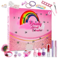 KreativeKraft Adventskalender 2024, 24 Mini-Geschenke - Ungiftige Kinder Schminke Kosmetik(Beauty)