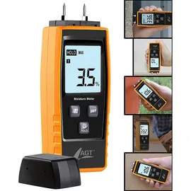 AGT Mobiler 4in1-Feuchtigkeitsdetektor, Batterie-Betrieb, LCD-Display