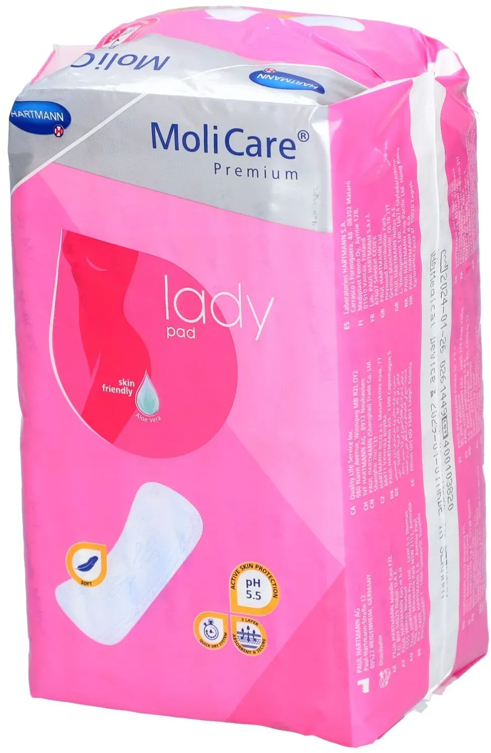 MoliCare Premium lady pad 1,5 Tropfen, Inkontinenzeinlage für Frauen bei Blasenschwäche, Aloe Vera