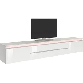 INOSIGN Lowboard INOSIGN "Magic,Lowboard,TV-Kommode,TV-Möbel,TV-Bank", weiß (weiß hochglanz), B:240cm H:40cm T:40cm, FSC-zertifizierter Holzwerkstoff, Sideboards, Lowboard, Hochglanzlackiert, Alugriff, 2 Türen, 2 Schubkästen,B/T/H 240×40×40 cm