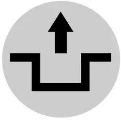 Eaton 218353 Tastenlinse, hoch weiß, Symbol entriegeln M22-XDLH-W-X12