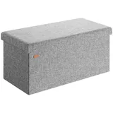 CASARIA Sitzbank Grau 80x40x40cm MDF Faltbar