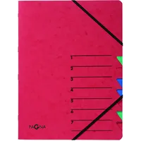 Pagna Ordnungsmappe Easy (Sammelmappe, 7 Fächer, 1-7) rot