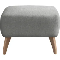 Polsterhocker INOSIGN "Colori", grau, B:66cm H:44cm T:66cm, 100% Polyester, Hocker, Holzfußfarbe wählbar, verschiedene Stoffe, hochwertige Stoffqualität