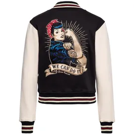 Queen Kerosin Sweatjacke We Can Do It brombeer XS