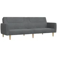 VidaXL Schlafsofa 2-Sitzer Hellgrau Stoff
