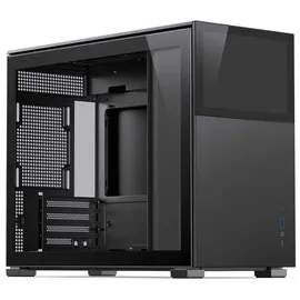 Jonsbo D31 Screen mATX Gehäuse, gehärtetes Glas, Schwarz