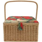 NOENNULL Nähkorb, große Kapazität, leicht, tragbar, Nähaufbewahrungsbox mit herausnehmbarem Tablett, NOENNULLpbwnmxdi84