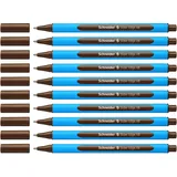 Schneider 152207 Slider Edge XB Kugelschreiber (Strichstärke: XB, dokumentenecht, Dreikant-Stift) 10er Packung braun