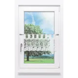 PLAUENER SPITZE Scheibengardine Blüte (Bx H) 88cm * 32cm weiß