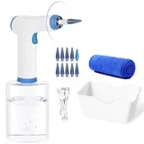 Elektrische Ohrenschmalz Entferner,Elektrische Ohrenreinigungsset, Effektiver Ohrenreiniger für Erwachsene & Kinder mit 4 Reinigungsmodus Einstellungen, Mit 9+1 Ohr Tipps und Wasser Fang Becken