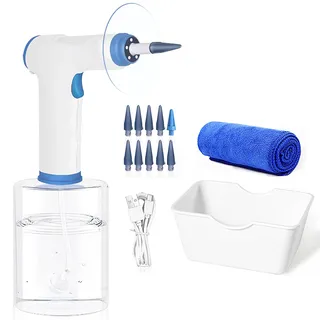 Elektrische Ohrenschmalz Entferner,Elektrische Ohrenreinigungsset, Effektiver Ohrenreiniger für Erwachsene & Kinder mit 4 Reinigungsmodus Einstellungen, Mit 9+1 Ohr Tipps und Wasser Fang Becken