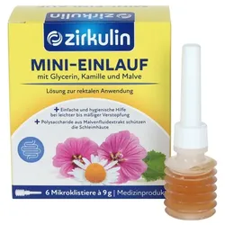 ZIRKULIN Mini-Einlauf mit Glyzerin Klistiere 6X9 g
