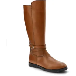 Braune Stiefel Tommy Hilfiger Elegante Damen Lederschuhe, 35