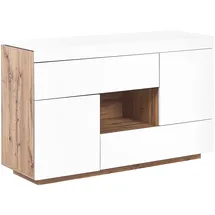 Beliani Sideboard 2 in 1 120 x 75 x 60 cm Weiß / Braun