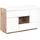 Beliani Sideboard 2 in 1 120 x 75 x 60 cm Weiß / Braun
