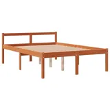 vidaXL Bett Seniorenbett Wachsbraun 140x200 cm Massivholz Kiefer braun 200 cm x 140 cm