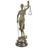 Skulptur Bronzefigur Skulptur Justitia Marmorsockel Bronze 39,5 cm