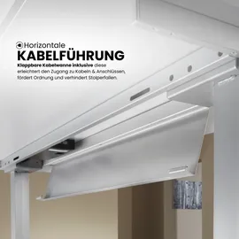 bümö Schreibtisch 120x80 cm Graphit / Silber