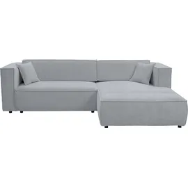 werk2 Eckcouch Cord 2-Sitzer Grau