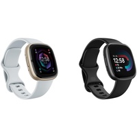 Fitbit Sense 2 by Google Smartwatch Damen/Herren Fitnessuhr & Versa 4 by Google – Smartwatch Damen/Herren