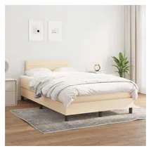 vidaXL Boxspringbett 120 x 200 cm Creme
