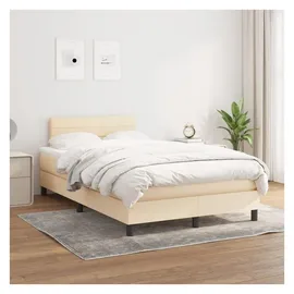 vidaXL Boxspringbett 120 x 200 cm Creme