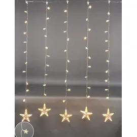 Trendline LED Lichtervorhang Sterne 2,0 x 1,5 m warmweiß mit Timer