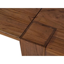 MiaMöbel Esstisch Mumba 140x90cm mit Kopfauszug Massivholz Teak