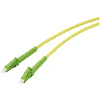 Vivanco 45713 Glasfaser Netzwerkkabel, Patchkabel LC 5m Neongelb, Neongrün extrem dünn, Flexibel,