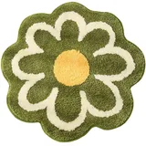 Niedliche Blumen-Badematte, Blumenförmiger Badvorleger, Rutschfeste Badezimmermatte mit Blumenmuster, Weich, Saugfähig, Badewannen-Bodenmatte für Badezimmer, Toilette, Tür, Dekoration(#4)