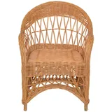 Mid.you Sessel, Honig, Holz, Rattan, massiv, Uni, 65x85x65 cm, inklusive Armlehnen, Wohnzimmer, Sessel, Polstersessel