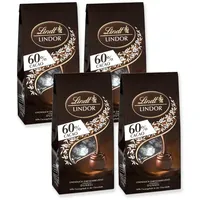LINDT Lindor 4x Dunkel 60% Cacao je 136 g Zartbitter Edelbitter Schokolade