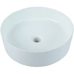 Aufsatzwaschbecken WELLTIME "RONDO", nano weiß, H:18,8cm Ø:45cm, Keramik, Waschtische, NANO Glasur