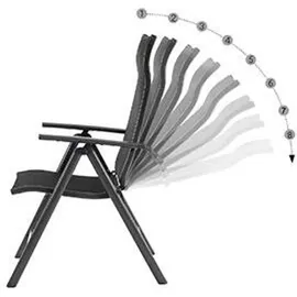 Songmics Gartenstuhl 56 x 56 x 106 cm schwarz 2 St.