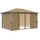 vidaXL Pavillon mit Vorhang 400x300 cm Taupe Aluminium