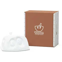Butterdose Versteckt - weiß - FIFTYEIGHT Butterdose - Dekor weiß - 1 Stück