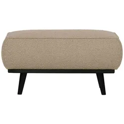 Sitzhocker in Beige Stoff 80 cm breit