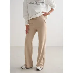 Beige Sense Wide Pants XS